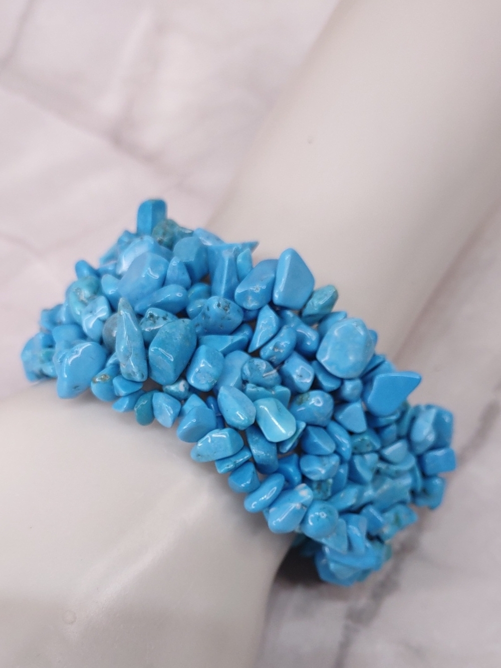Artisan Crafted Turquoise Stretch Bracelet
